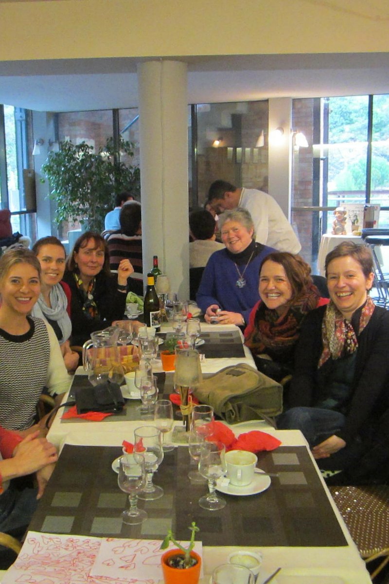 Leaving dinner at La Muse artists and writers retreat